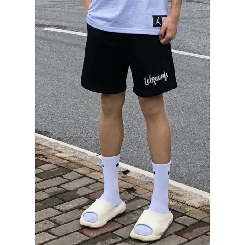 

Мужские летние свободные повседневные универсальные брюки-капри в американском спортивном стиле, модная уличная одежда