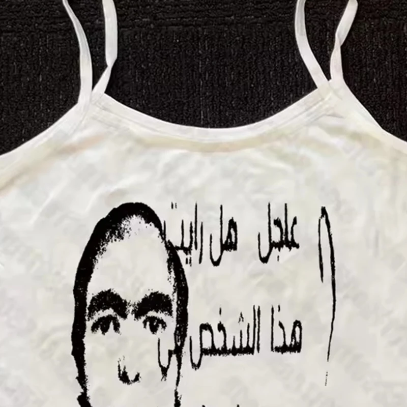 2000s Punk Gothic Printing Baby Tank Vintage Printing Women Slim Tank Tops Emo Girls Printing Sexy Women Clothing Summer Y2k