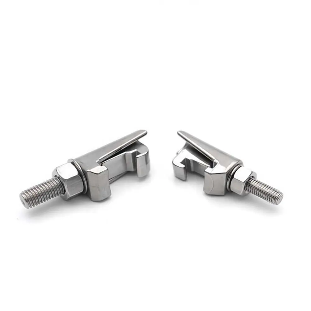 1Pcs M8 M10 M12 ISO Double Claw Clamp ISO-K Flanges MF Flanges Hook Type Bolt Clamp Hook Type Vibration Polished