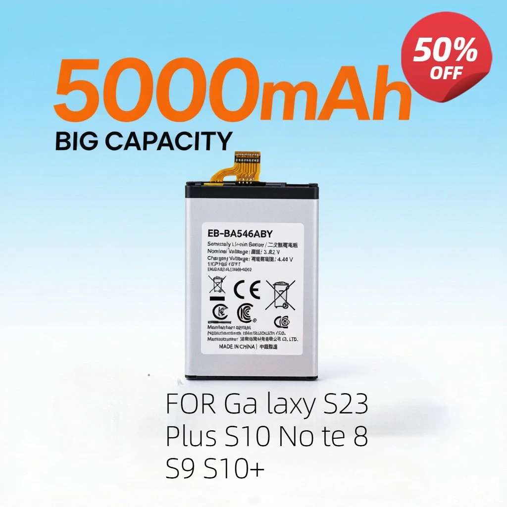 Full Series Replacement Battery for Samsung Galaxy S23 Plus S10 Note 8 S9 S10+ EB-BA013ABY Li-Polymer Mobile Phone Battery+Tools