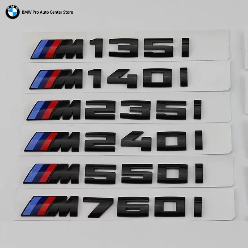 3D ABS Black Logo M 135i 140i 235i 240i 550i 760i Emblem Badge Car Rear Trunk Sticker For BMW F20 F40 F22 F44 G30 Accessories