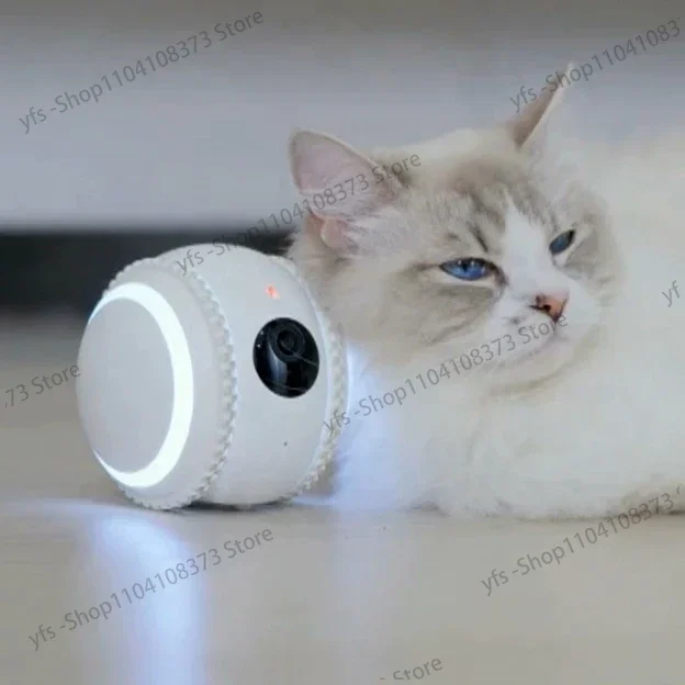 Interactive HD Pet Camera with Rolling Ball Toy Intelligent Home Monitor Featuring  Pet Movements Pet sounds