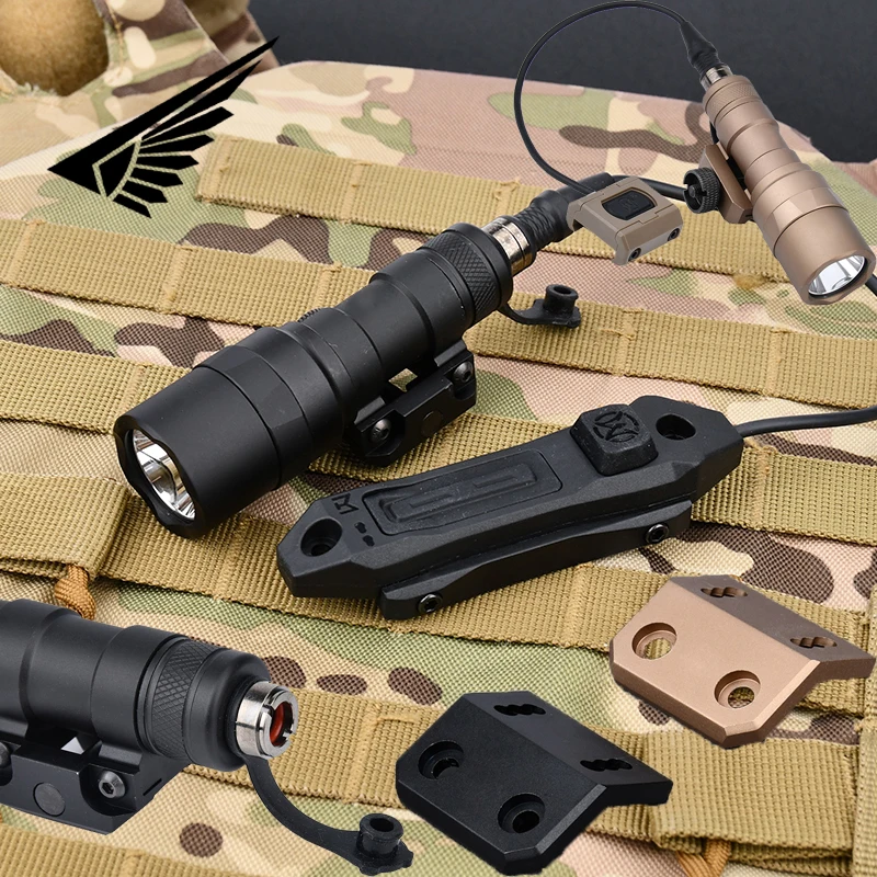 

Softair M300 M600 M300C M600U SF Tactical Airsoft Flashlight Fit 20mm Rail With MLOK KEYMOD Mount Offset Base Weapon Gun Light