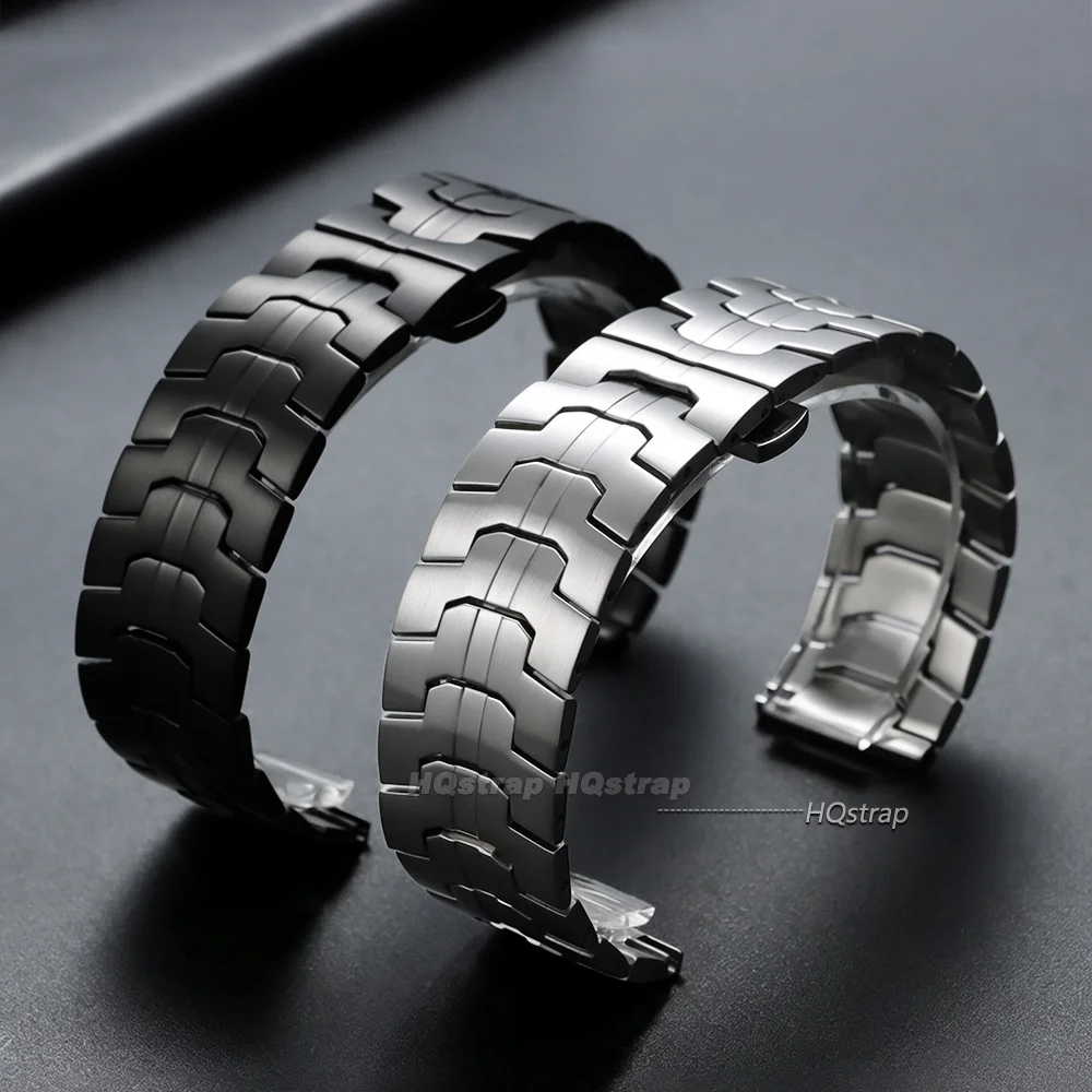 Stainless Steel Watch Strap 20mm 22mm for Omega for Rolex Universal Bracelet Folding Buckle Premium Metal Wrist Band Accessories