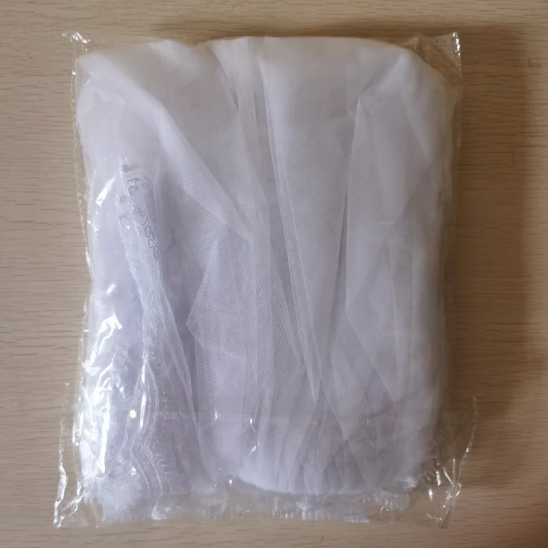 Luxury Double Layers Tulle Wedding Veils with Comb Exquisite Sequins Lace Edge Flower Bridal for Women