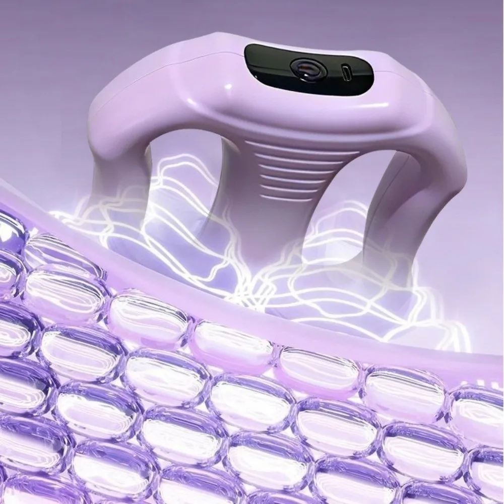 Portable Fascia Massage Ring USB Charging Adjustable Speed Muscle Handheld Massager Cordless with Belt Full-Body Fascia Ring