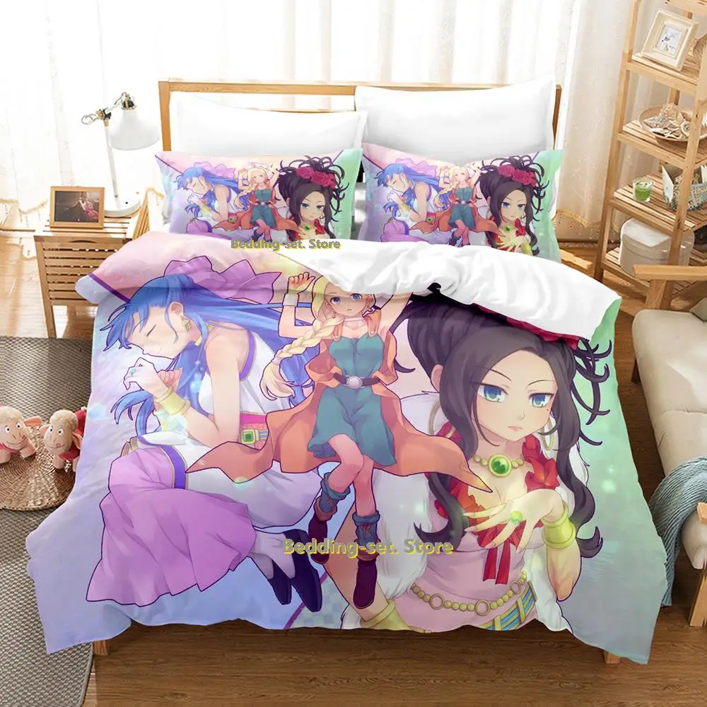 New Dragon Quest Bedding Set Single Twin Full Queen King Size Bed Set Adult Kid Bedroom Duvetcover Sets Anime מצעים למיטת יחיד