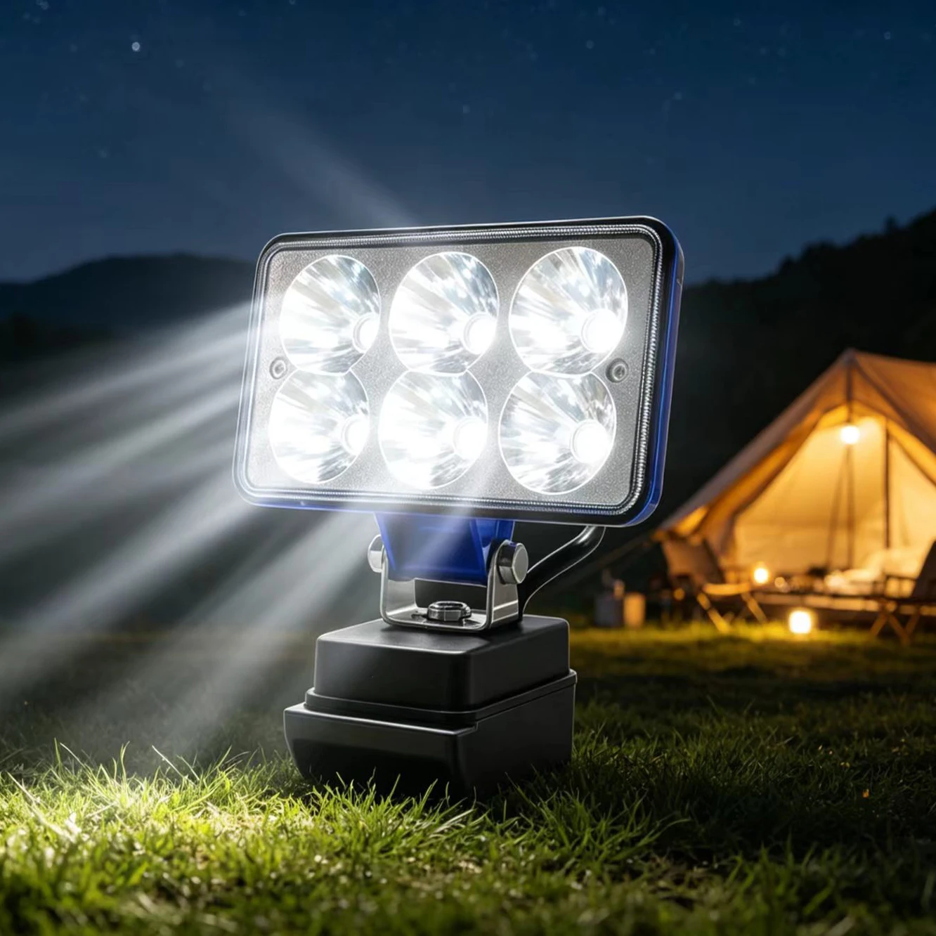 1Pc Lighting Lamp Led Work Light 45W 6LED Thickened Aluminum Shell Lamp AC/DC Worklight For DCB200 Battery