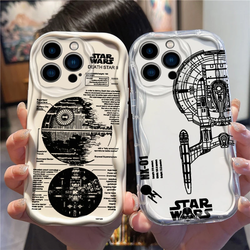 Disney Star Wars Battleship For Apple iPhone 15 14 13 12 11 XS XR X Pro Max Plus Wave Oil Soft Phone Case