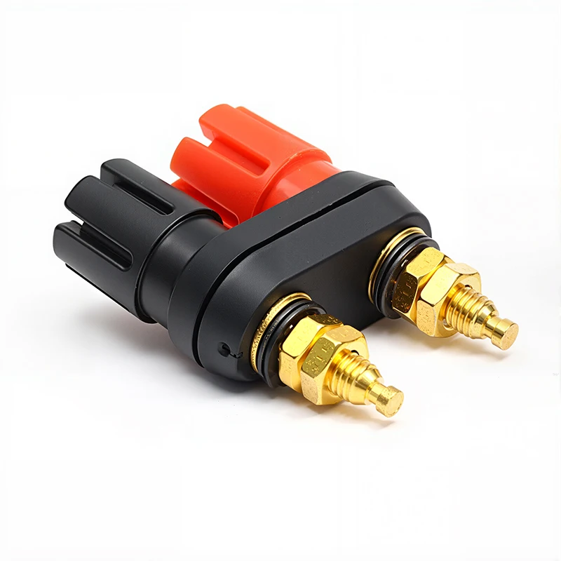 Dual Banana Socket Jack Couple Terminals Connector Binding Post Speaker Plug