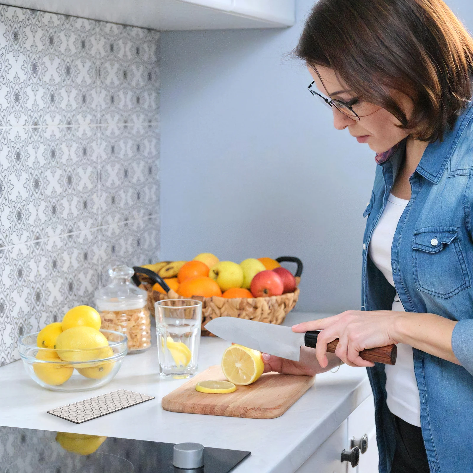 

3 pcs Plate Sharpening Stone 600#/1000#/1200# Grits Sturdy Wear-Resistant Material Anti-Slip Design Kitchen