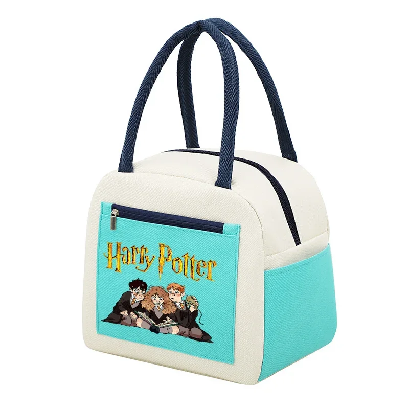 Magic School Lunch Bag Cute Anime Color Insertion Large Inspection Bag Portable Keep Warm Student Kid Bag Birthday Gifts