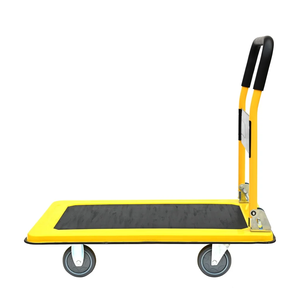 

150KG 200KG 300kg Foldable Flatbed Steel Platform Trolley Hand Truck for Loading and Storage Trolley Platform