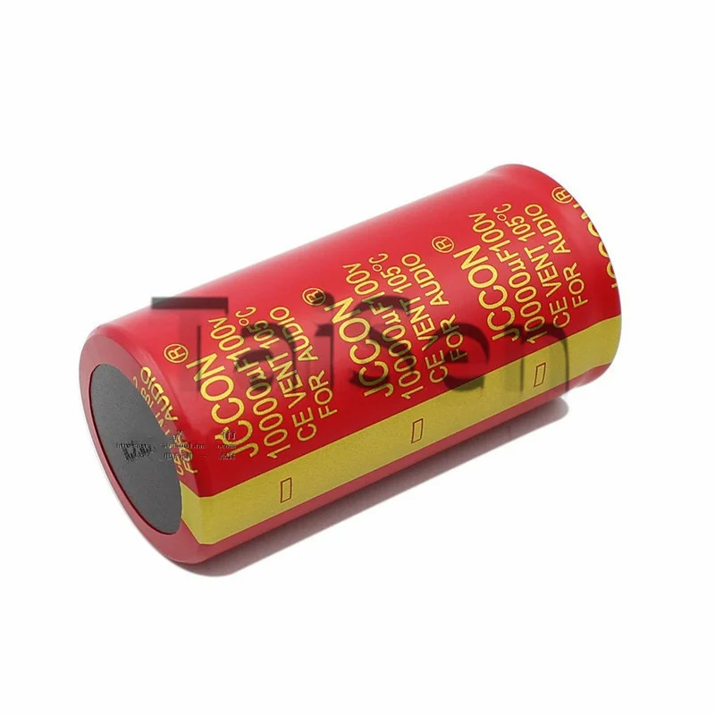 1 Stück 100V 10000uF JCCON Kupferkabel Rote Hülle Audio-Verstärker-Filterkondensator, Brandneu 35×70mm – Detail 7
