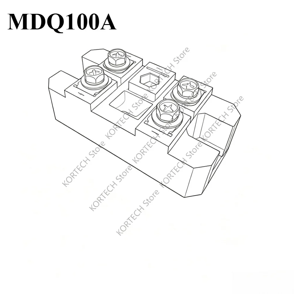 Single Phase Rectifier Bridge Module AC to DC MDQ100A 12V 24V 36V 48V 60V 220V 1000V 1200V 1600V 1800V