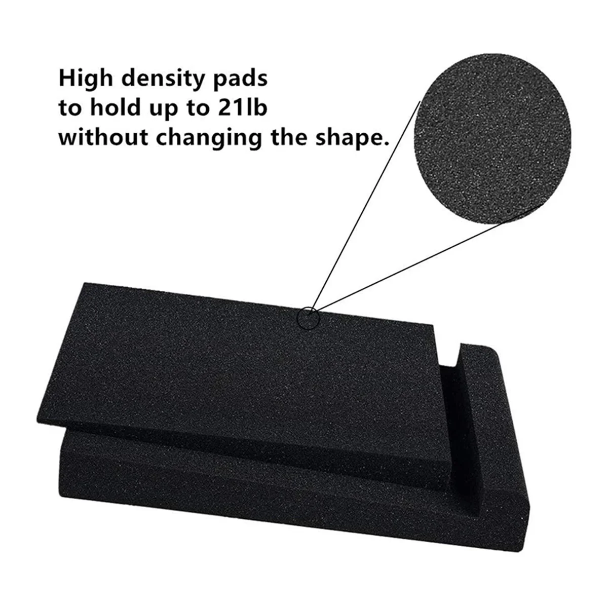 4X Speaker Pads, Isolation Pads,High Density Studio Monitor Foam, Studio Monitor Stand Pads, Speaker Base,28X19X4cm