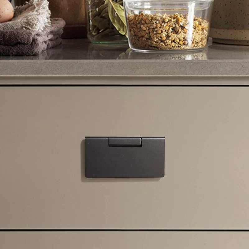 Invisible Cabinet Handle No Drill Simple Flat Pull for Drawer Door