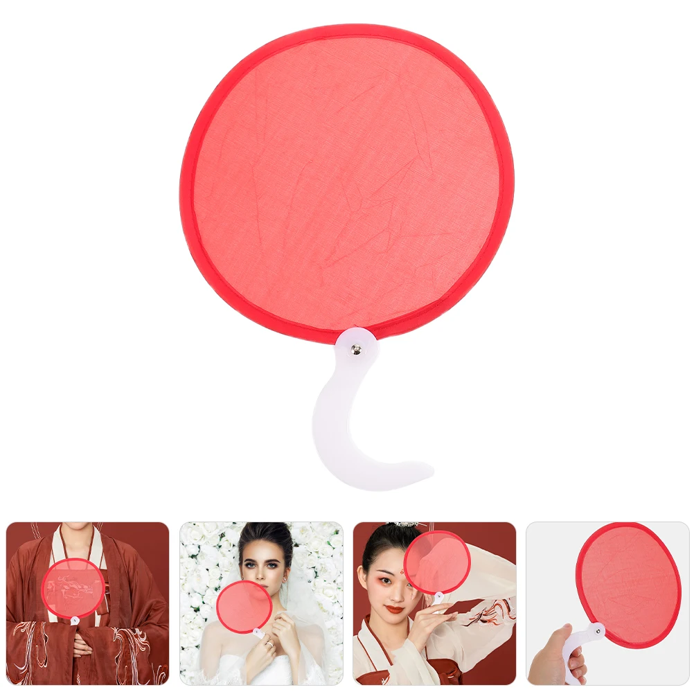 

Elegant Foldable Round Fan Handheld Portable for Weddings Celebrations Compact Lightweight Decorative Cooling Accessory