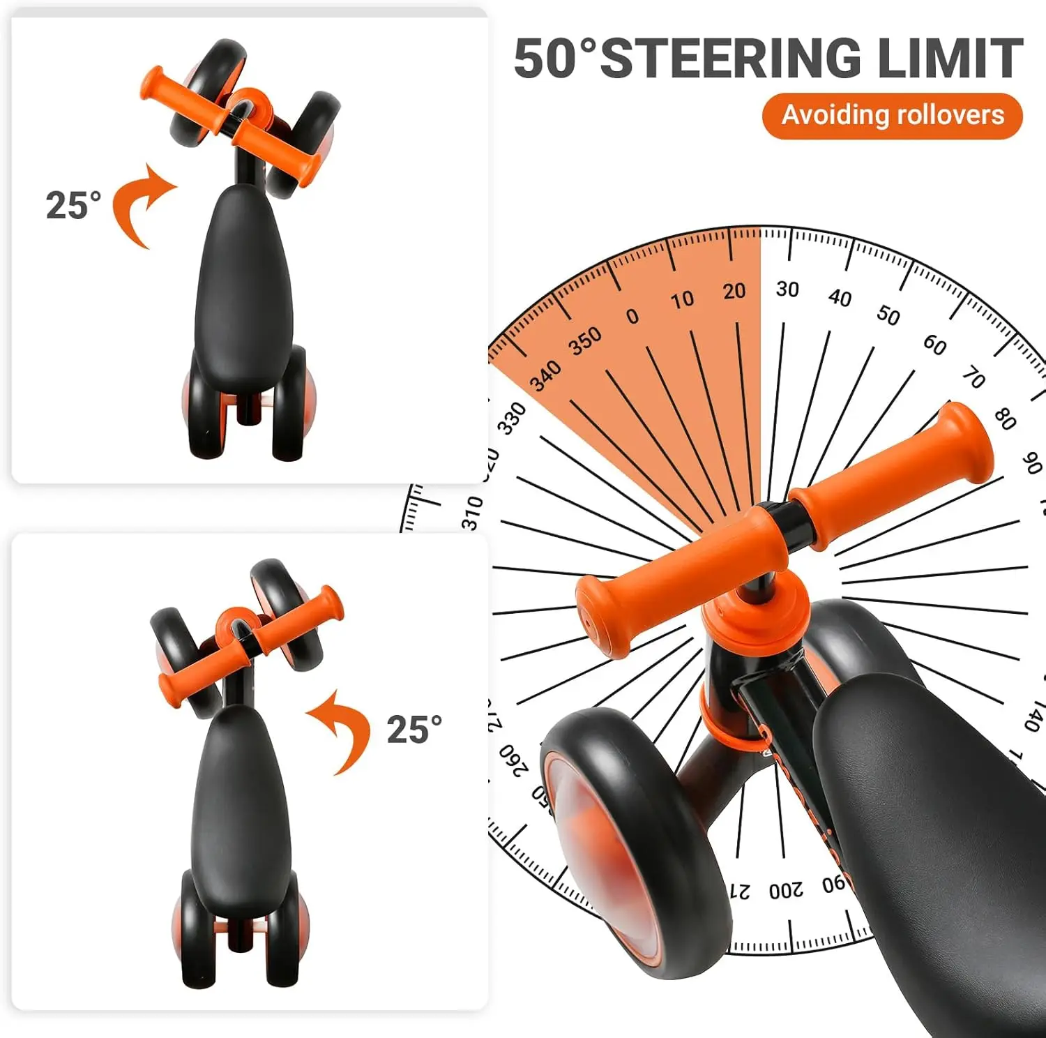 Bicicleta de equilibrio para niños y niñas de 1 año, iluminación colorida, juguetes para bebés, primer paseo, 10-24 meses, 12-24 Mon