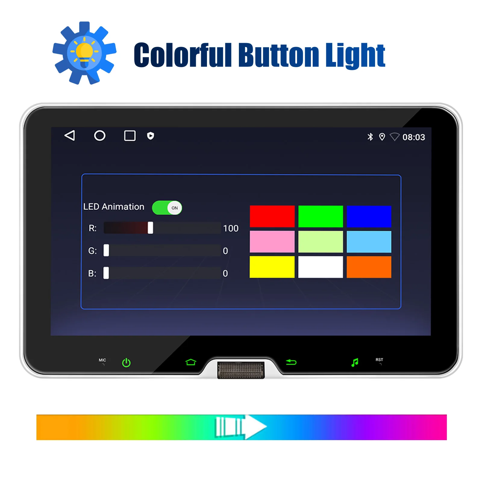 ESSGOO راديو سيارة أندرويد 14 10.1 بوصة Single DIN، شاشة دوارة، كاربلاي لاسلكي، GPS NAVI، FM RDS، بلوتوث، واي فاي، أزرار لمس ملونة مع ميكروفون #4