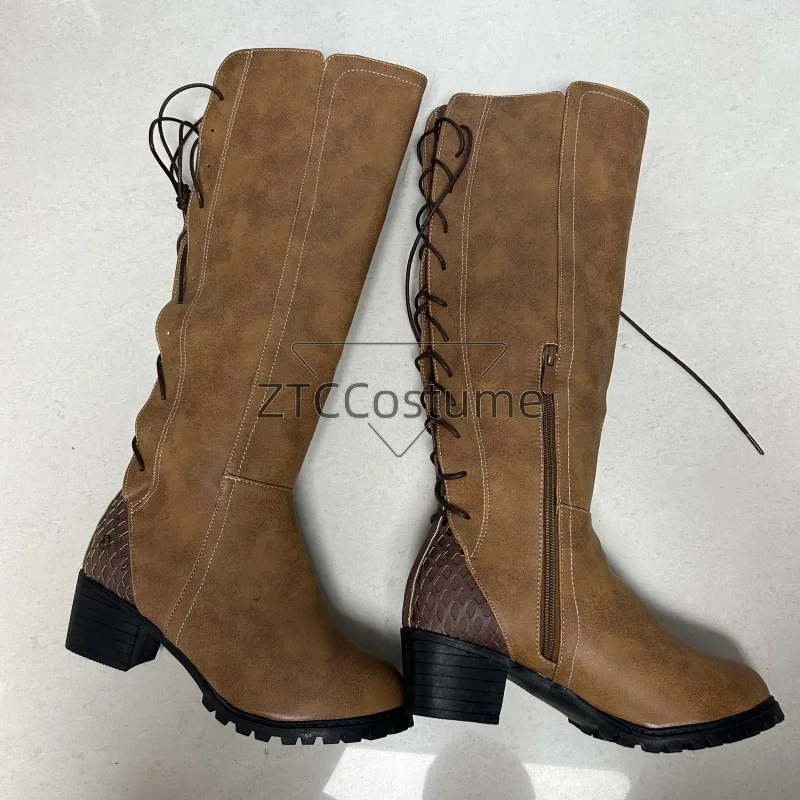 Cavaleiro Medieval Cosplay Botas, Vintage, Steampunk, Cavaleiro, Príncipe, Salto Médio, Zíper Lateral, Salto Alto, Dia das Bruxas, Carnaval, Sapatos de Bandagem Retro