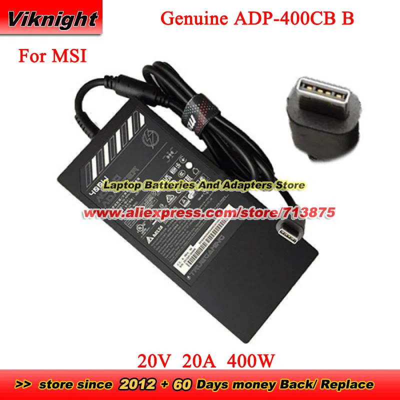 

Genuine ADP-400CB B AC Adapter 20V 20A 400W for MSI Titan 18 HX A14VIG/i9-14900HX/RTX4090 CREATOR PRO X18 Laptop Power Supply