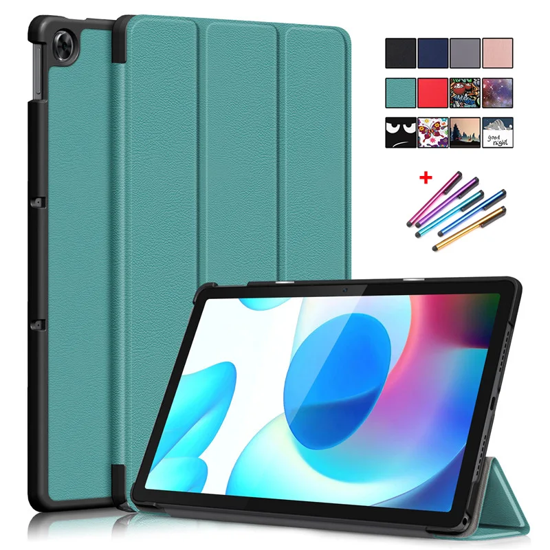 

Case For Realme Pad Case Tri-Fold PU Leather Magnetic Stand Tablet Cover For Realme Pad 10.4" Case For Realme Pad Mini 8.7 inch