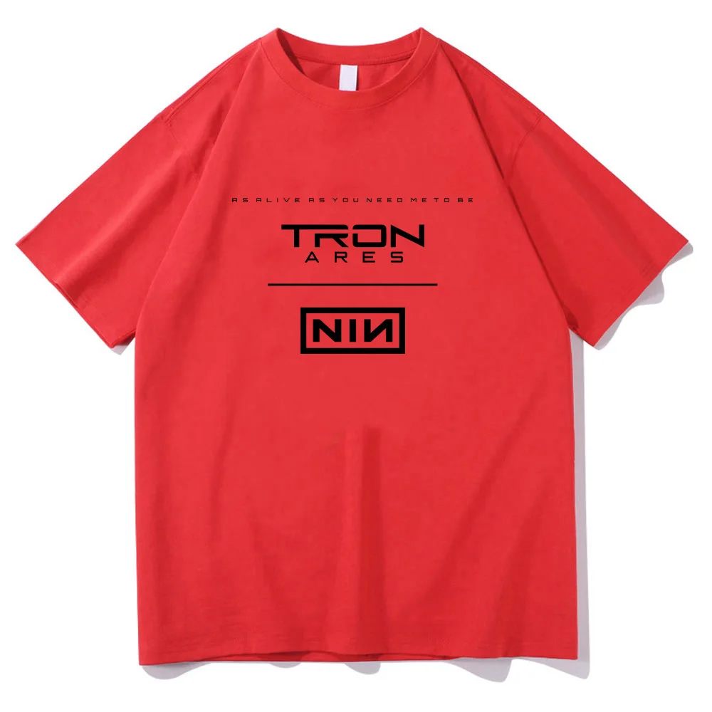 Nove Polegada unhas como vivo como você precisa de ser camisetas gráficas rock band masculino verão casual esportes confortável solto camiseta unisex