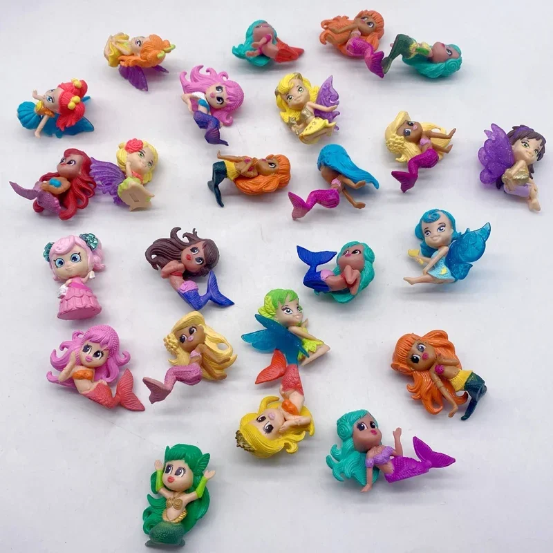 Colorful Cartoon Cute New Design Mermaid Princess Figure Kawaii Cute Doll Model Collect Toy Gift For Kid Girl