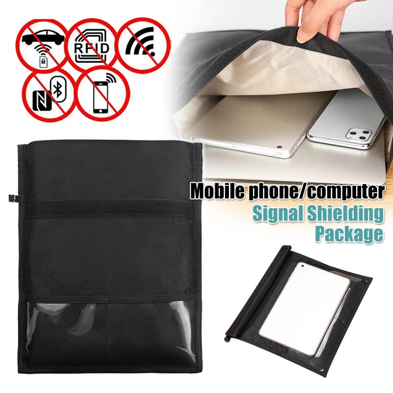 Signal Shielding Bag Faraday Bag RFID Shielding Blocking Pouch Car Key Mobile Phone Anti-Theft Anti-Radiation Case  ID Card Car