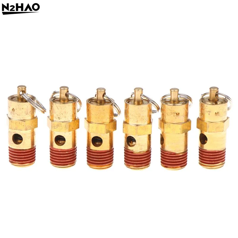 1/4'' Male NPT Air Compressor Relief Pressure Safety Valve Threaded Inlet Connection 125PSI-270PSI Pressure Valve Safety Valve