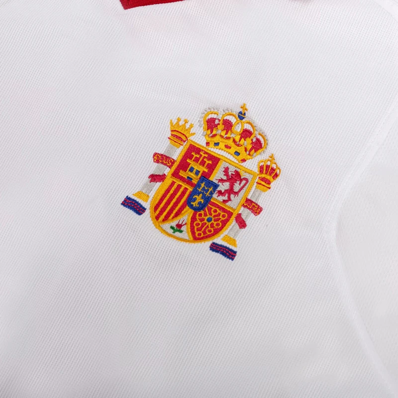 قميص كرة قدم رجالي بتصميم ريترو للمنتخب الإسباني، زي رياضي قصير الأكمام برقم 7 راؤول، نسخة طبق الأصل #4