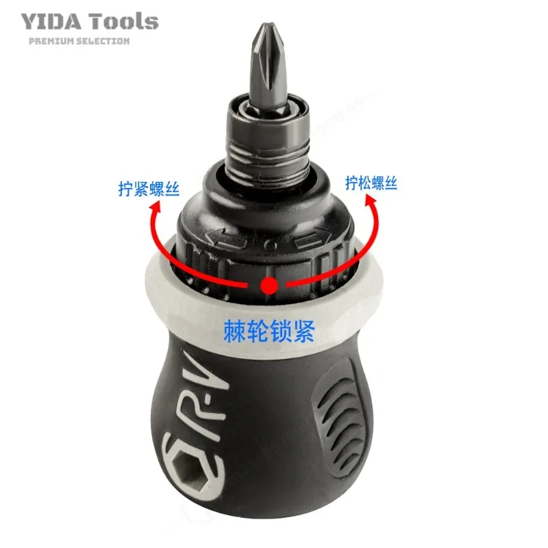 Double-head Screwdriver Ratchet Screw Driver Kit CRV Telescopic Detachable Shaped Short Handle Cross Triangle Head Repair Tool