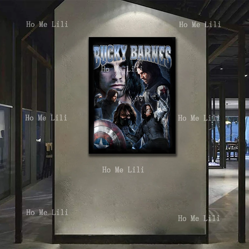 Bucky Barnes Winter Soldier Sebastian Stan The Falcon And Winter Soldier Homag Canvas Printed Picture Wall Art Decoration Poster