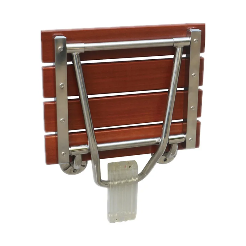 Best Modern Design Wall Mount Folding Wood Teak Shower Seat Latest Luxury Home Spa Accessories