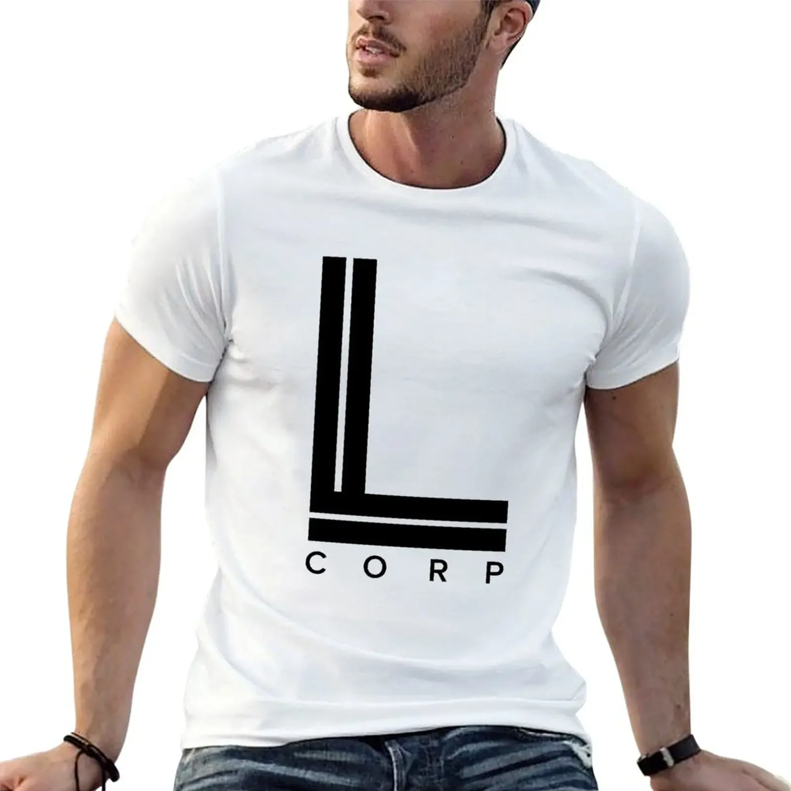 L Corp (Black) T-Shirt cotton graphic tees basketball graphic tees T-shirts for men cotton