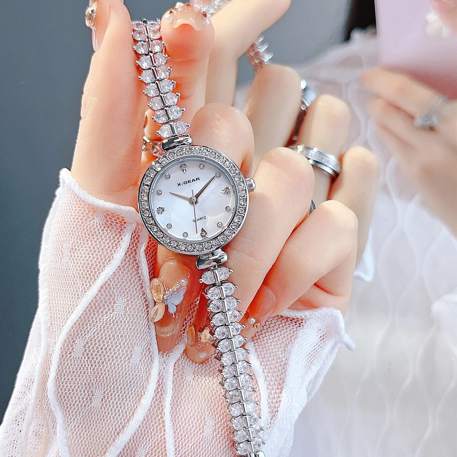 X-GEAR Mermaid Watch Women's High-end Small Dial Luxury Wristwatch for Girlfriend, Multiple Colors Available