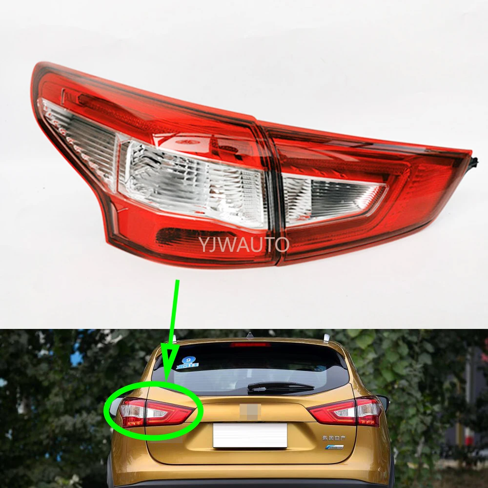 Taillight for Nissan Qashqai 2016 2017 2018 Tail Lamp Car Rear Turning Signal Brake Lamp Warning Bumper Tail Light