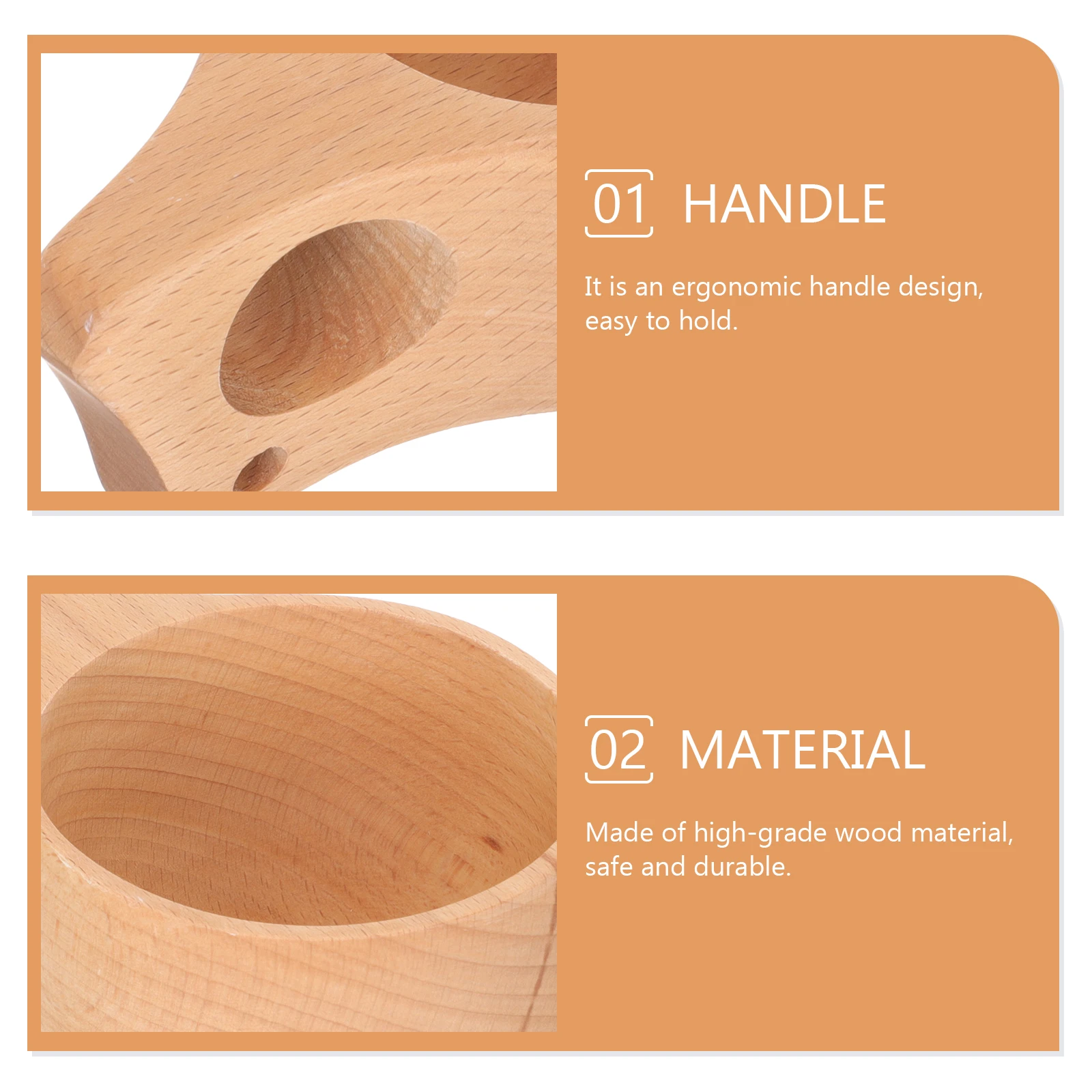 

Wooden Handle Bowl Measuring Cups Scoop Beech with Coffee Rice Measure Spoon Ladle
