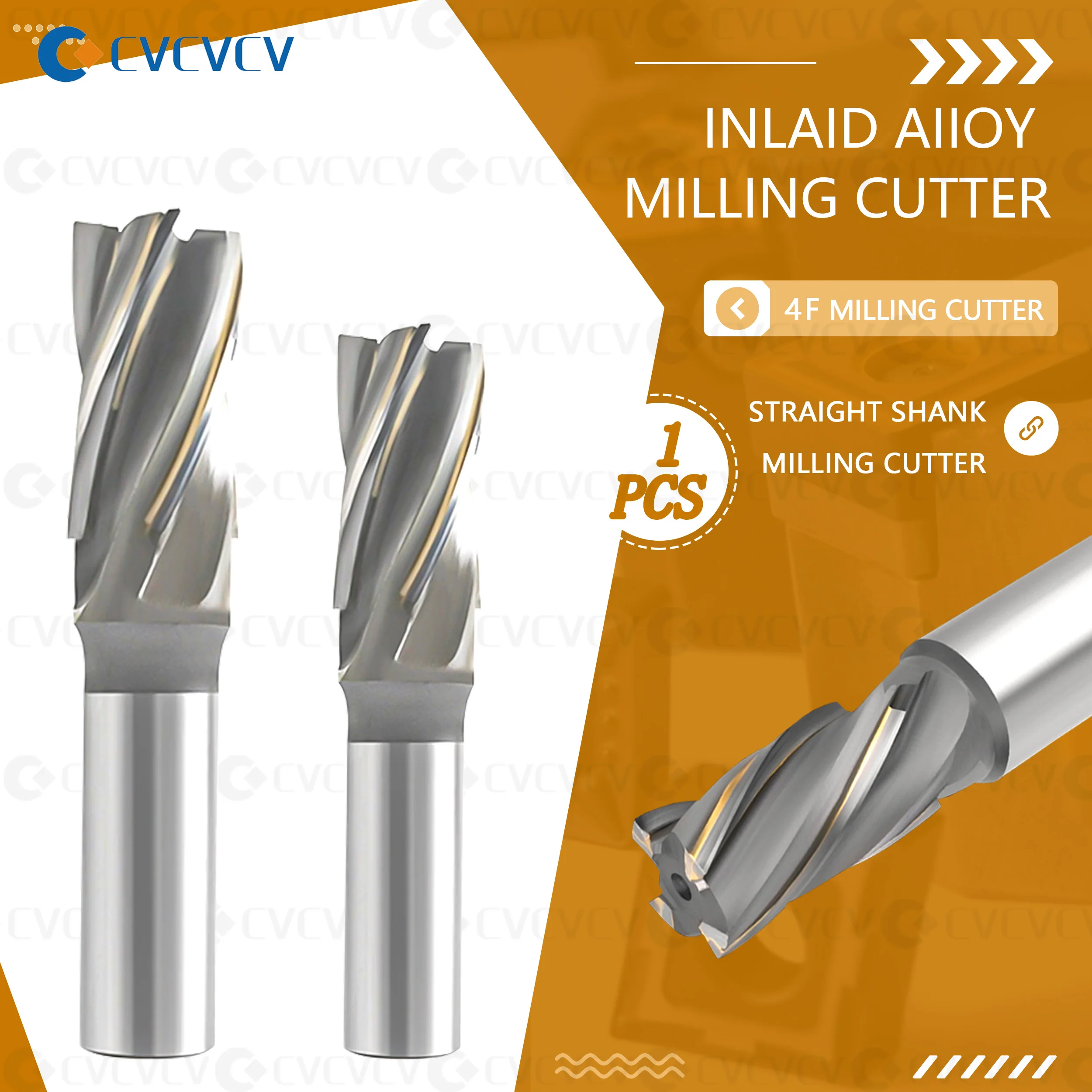 1PCS CNC Lathe Tools Milling Cutters BK10 BK3020x38x106-F4-M2 Inlaid Alloy Straight Shank Sharp Spiral Milling Cutters Tools 4F