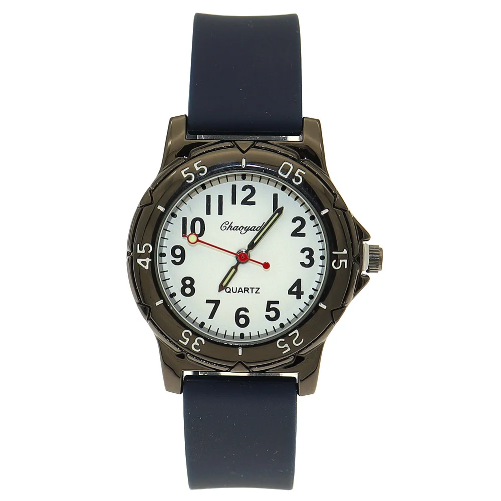 High Quality Learning Watch Colorful Dial Cute Watches For Young Ladies Rubber Strap Luminous Hands Boy Girls gifts Wristwatch