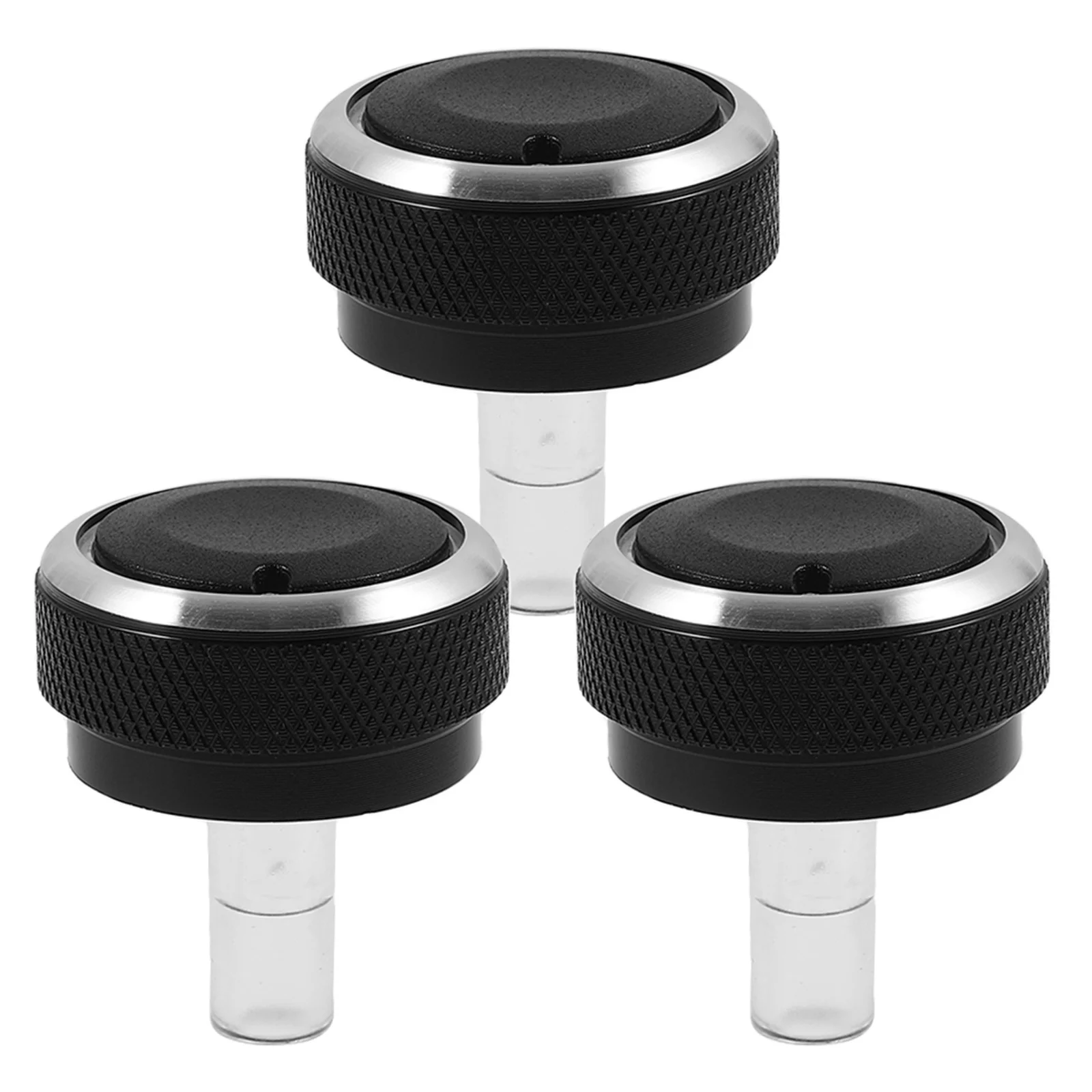 

1 set 1 Set Rotary Switch Knobs For Car Air Conditioning Switch Modification Black Aluminum Alloy Auto Heat Control Knob Car