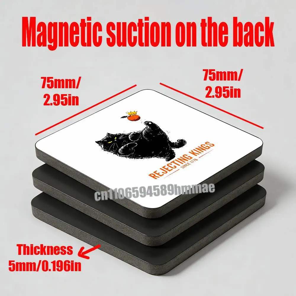 

For Rejecting Kings Since 1776 Patriotic USA Fridge Freezer Refrigerator Magnets Kitchen Metal Cabinet Magnetic Sticker