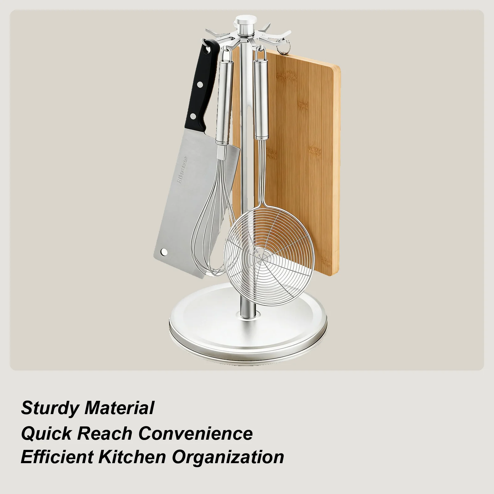 

Держатель для кухонной утвари с 8 крючками, органайзер для ложек, вращение на 360 градусов, держатель для стойки для перемешивания, домашний ресторан