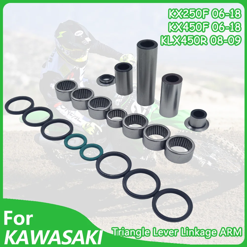 

Для KAWASAKI 06-18 мотоциклетный рычаг ARM треугольный рычаг подшипник сальник втулки комплект KX250F KX450F KLX450R комплект для обслуживания