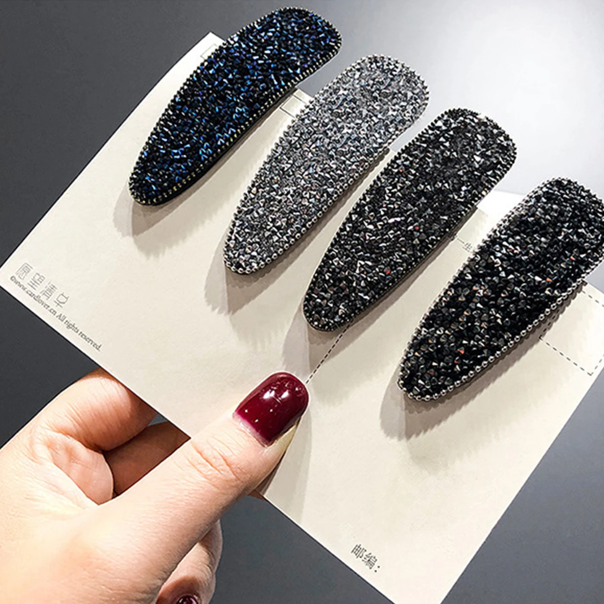 

4Pcs Bangs Clip Hair Accessories Rhinestone Barrettes Simple Clips Bobby Pins Girls Hair Decor Wedding Daily Use