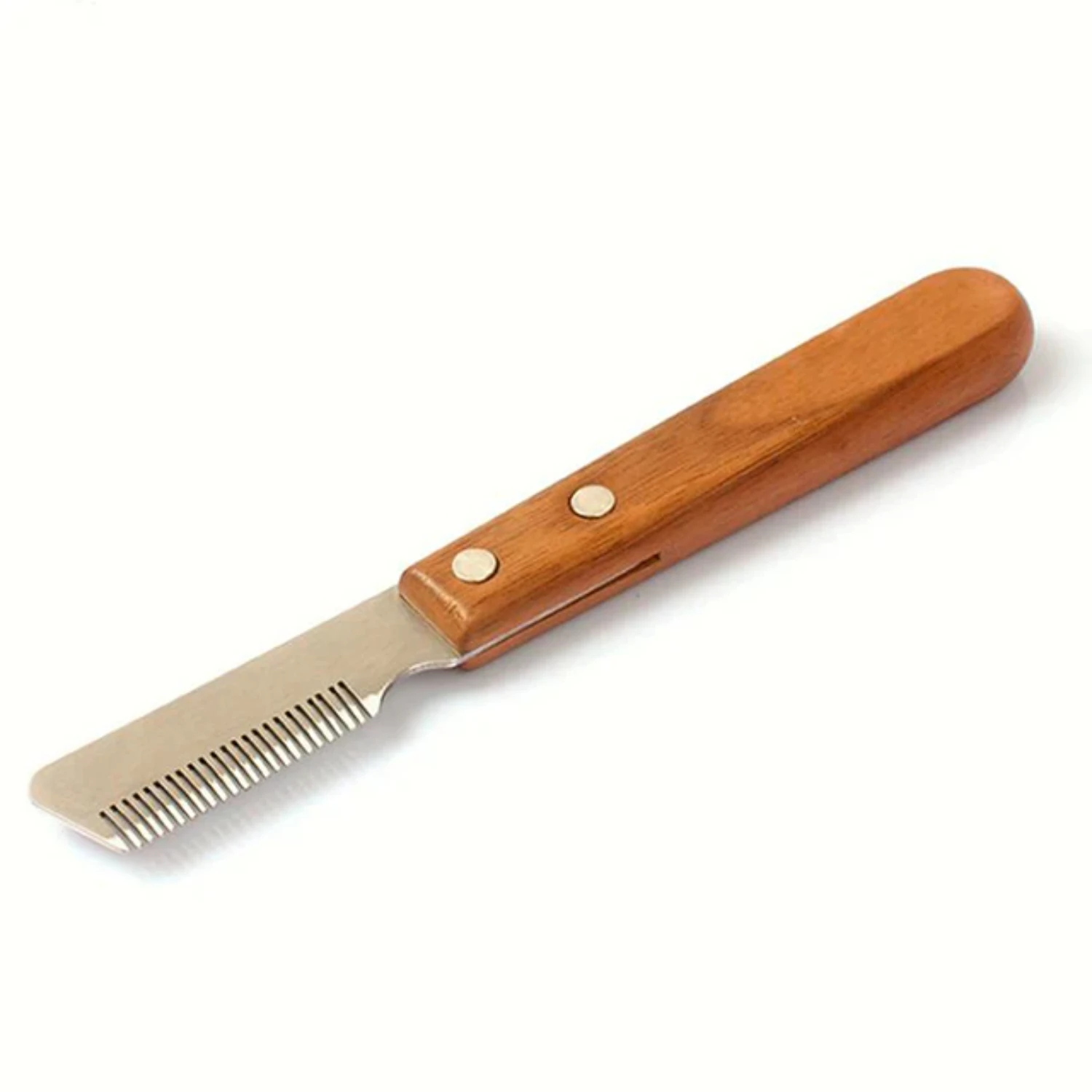 

Dog Comb Stainless Steel Wooden Handle Stripping Pet Hair Remover Grooming Tools Undercoat Brushes