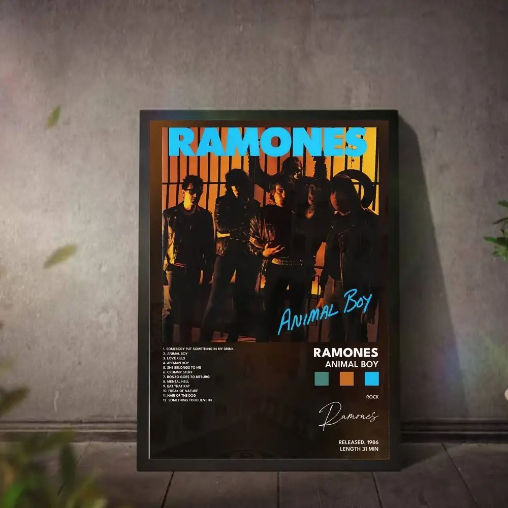 R-Ramones Poster Music Album Canvas Print Wall Art Room Decor Wall Art Print Home Decor 50X70 Room