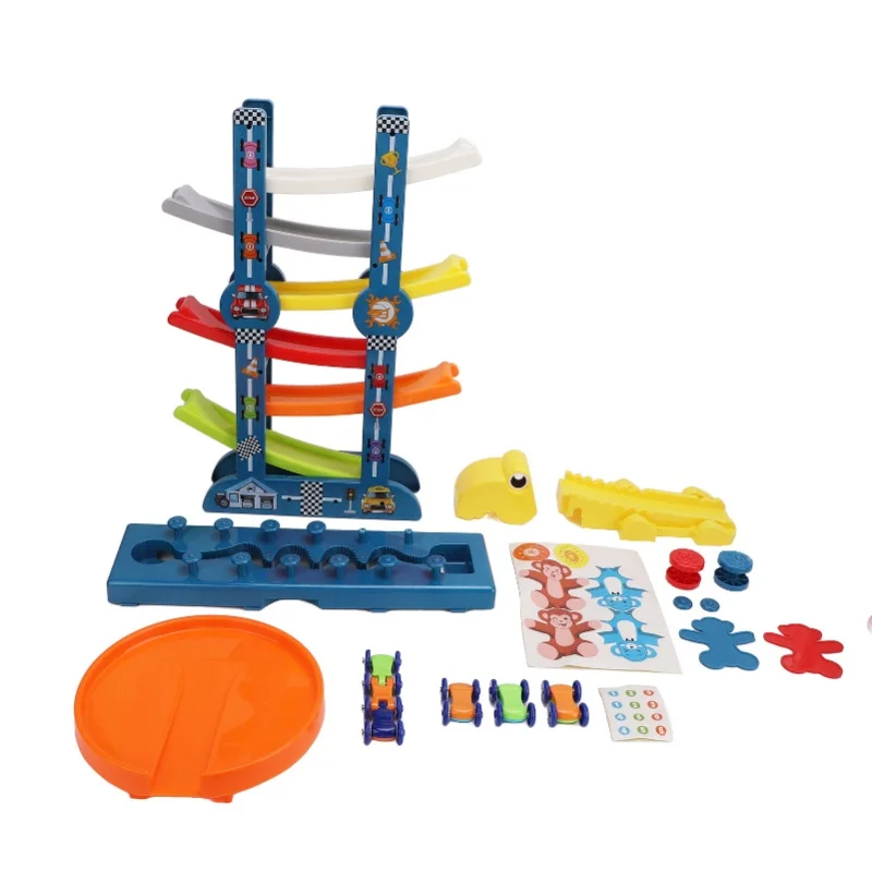 

Игровой набор для малышей: Гоночная трасса с горкой и аксессуарами для сборки, DIY