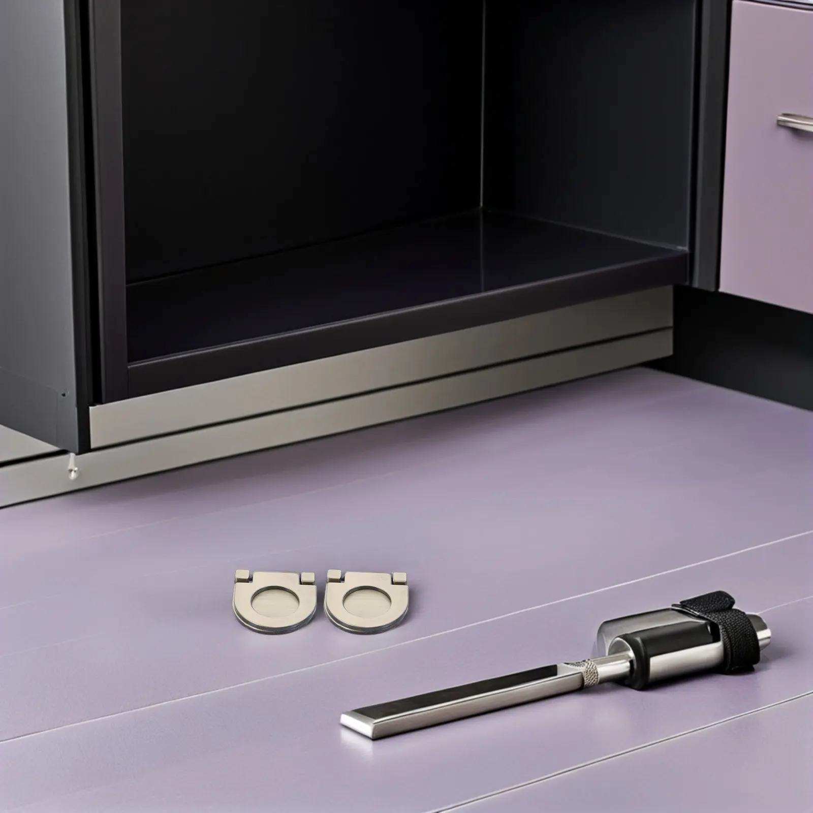 2Pcs Recessed Embedded Cabinet Handles Flush Pull Cupboard Drawer Door Invisible Furniture Zinc Alloy Handles